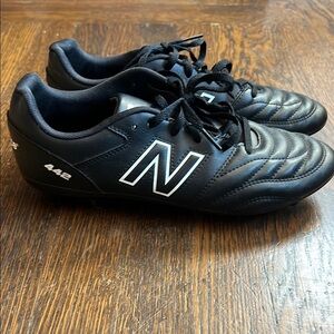 New Balance Black Leather Soccer Cleats